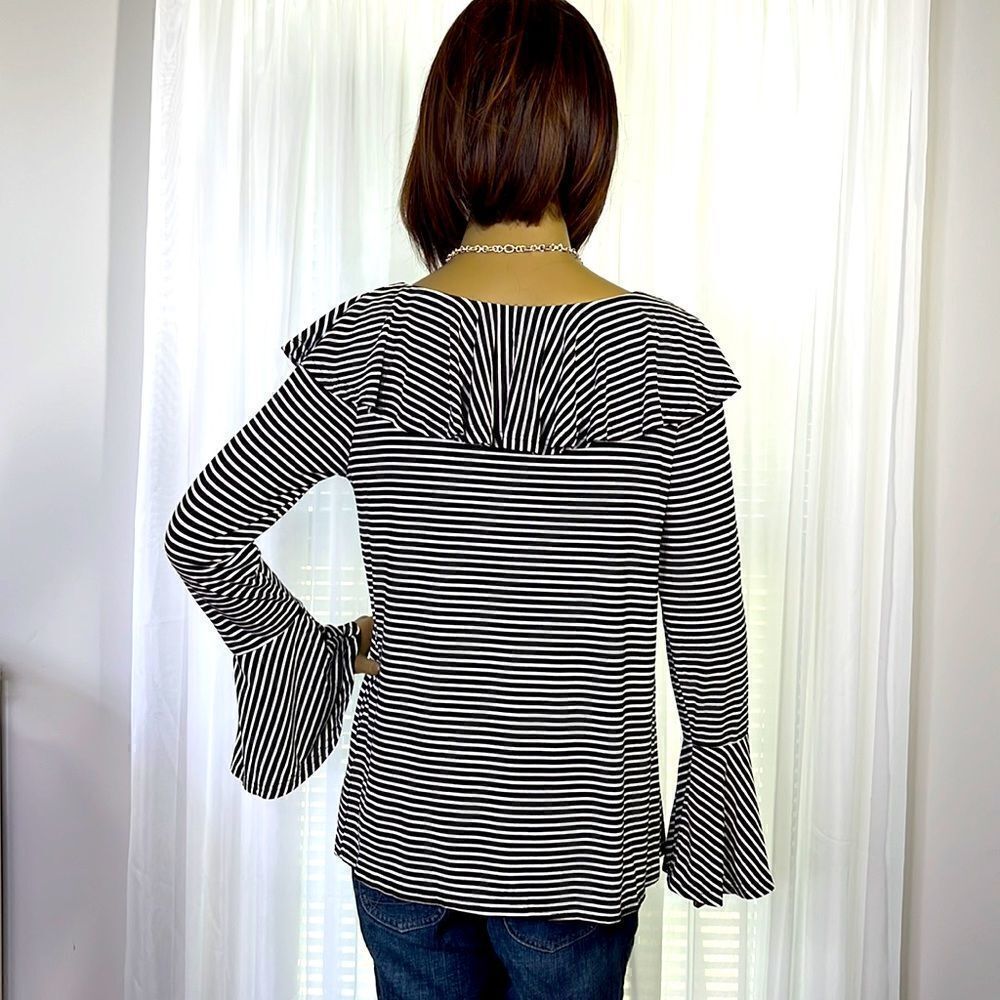 Suzanne Betro Soft Long Sleeve Stripe M - Picture 5 of 8
